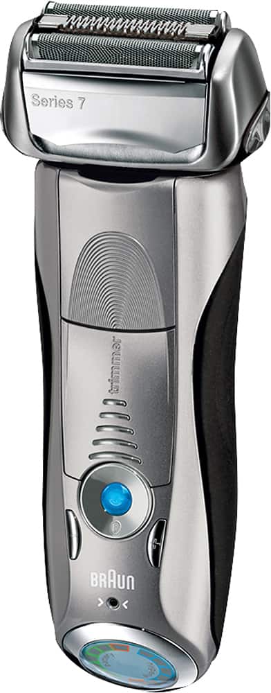 Angle. Braun - Series 7 Electric Shaver - Silver.