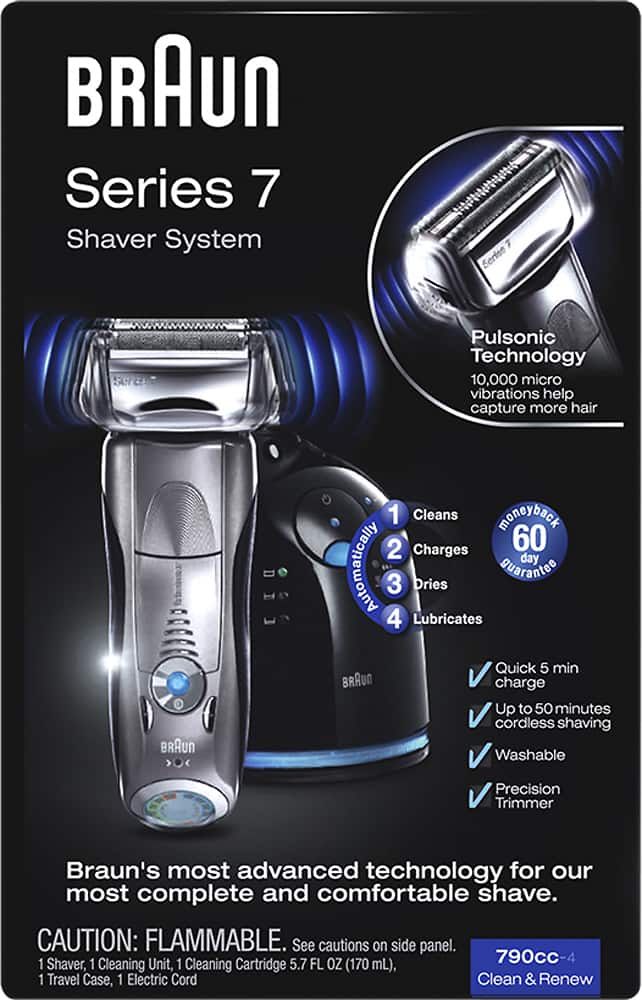 Alt View 13. Braun - Series 7 Electric Shaver - Silver.