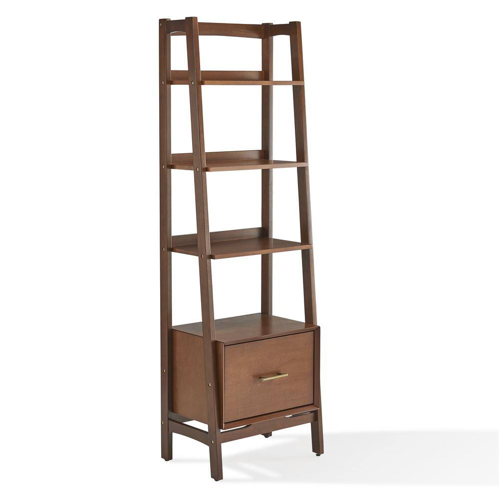 Alt View 1. Crosley Furniture - Landon Small Etagere Bookcase - Mahogany.