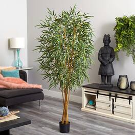 BreeBe - 8' Biggy Style Bamboo Tree x 6 w/1920 Lvs - Green