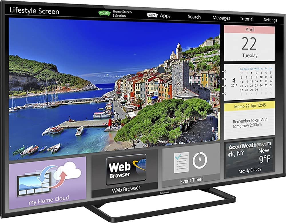 Best Buy: Panasonic 55 Class (54-5/8 Diag.) LED 1080p Smart HDTV  TC-55AS530U