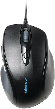 Front. Kensington - Pro-Fit Wired Optical Mouse - Black.