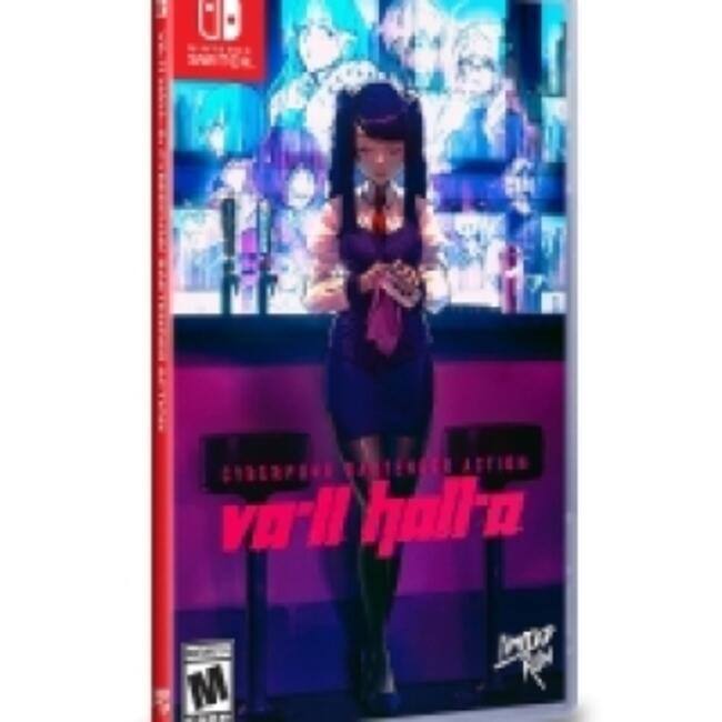 The text on the image should be grouped and corrected as follows:

- "varl hall-a"
- "M" (ESRB rating)
- "IMPACT" (likely the developer or publisher's name)