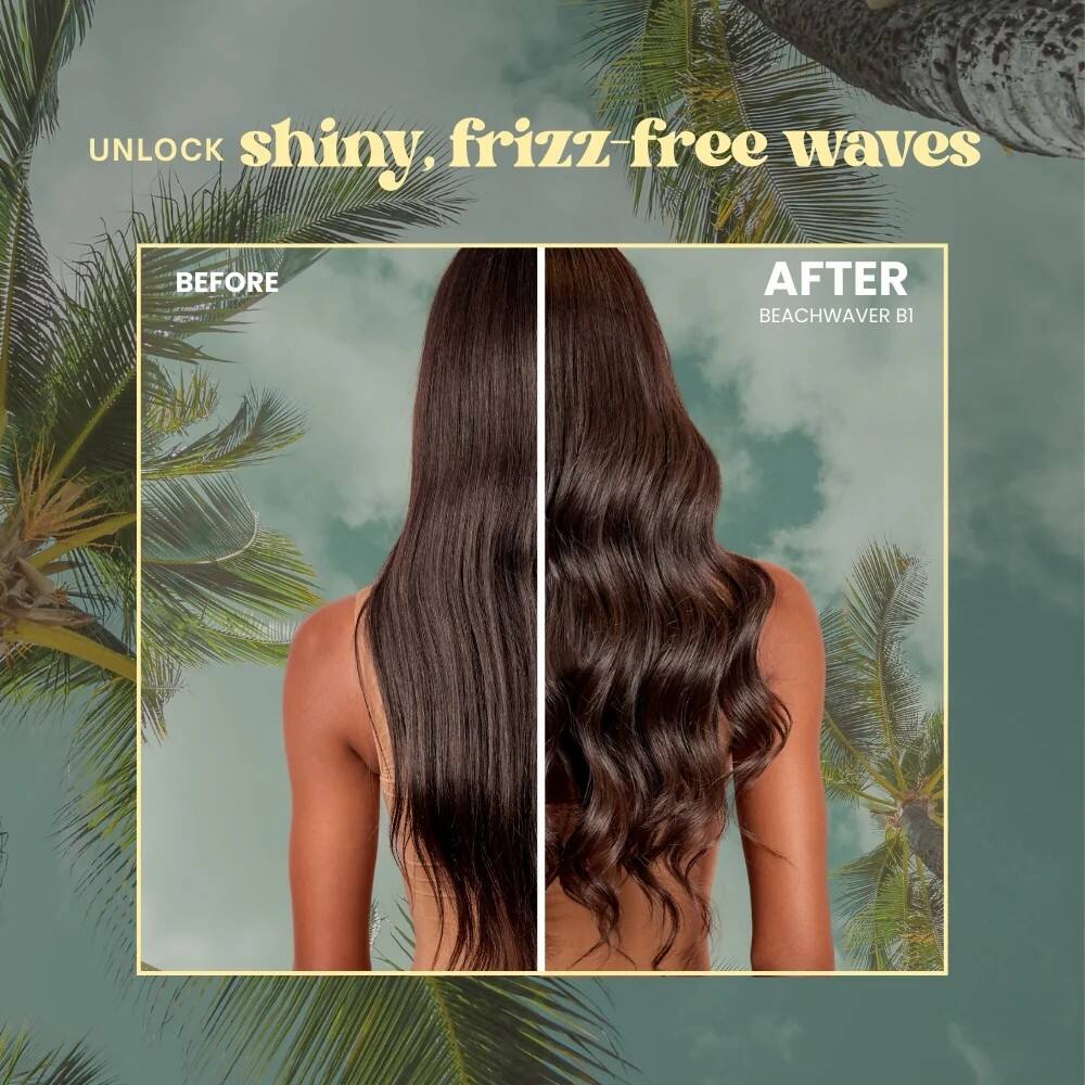UNLOCK shiny, frizz-free waves

BEFORE

AFTER
BEACHWAVER B1