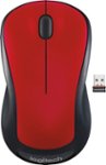Front. Logitech - M310 Wireless Optical Ambidextrous Mouse - Flame Red.