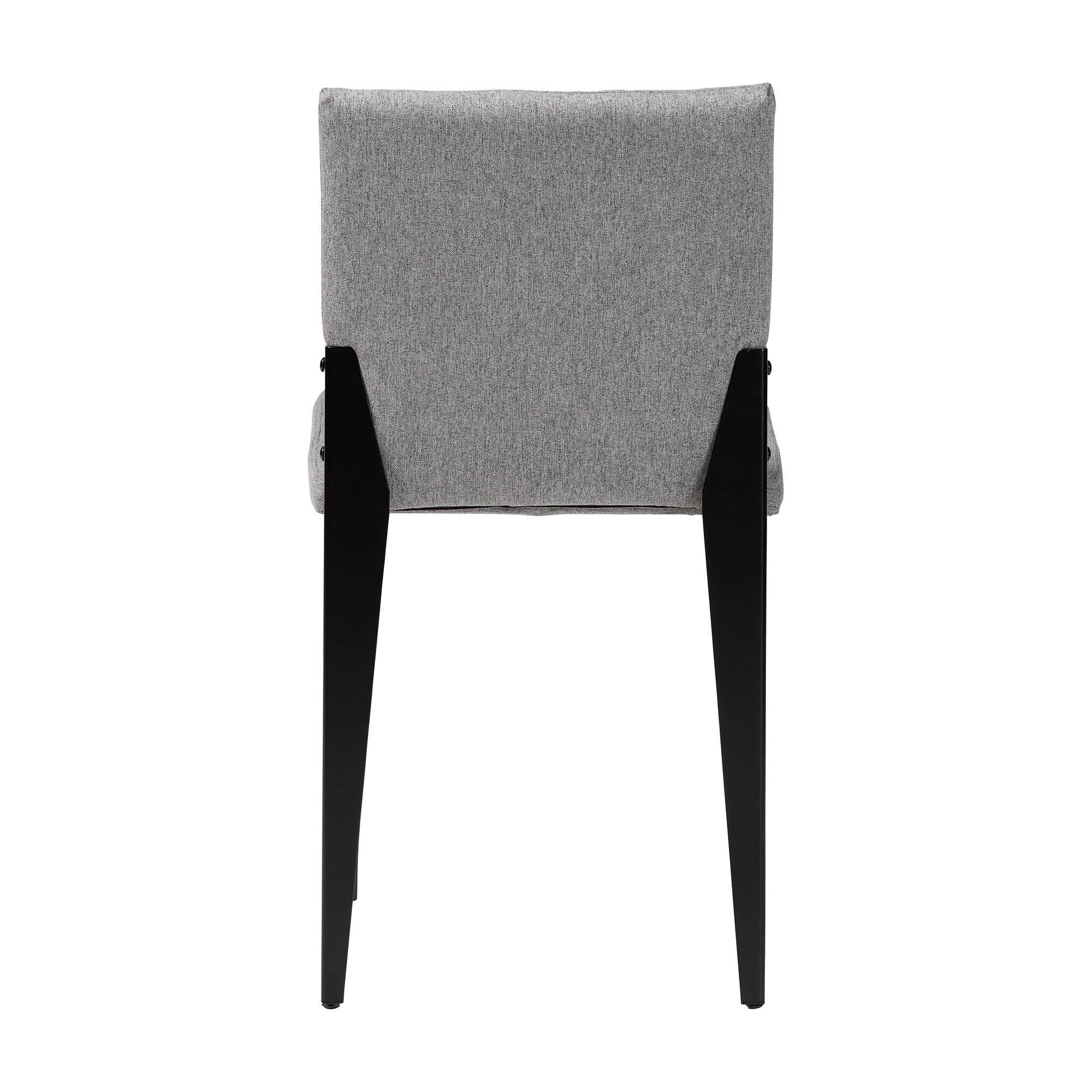 Alt View 1. Baxton Studio - Bishop Industrial Fabric and Metal 4-Piece Dining Chair Set - Grey/Black.