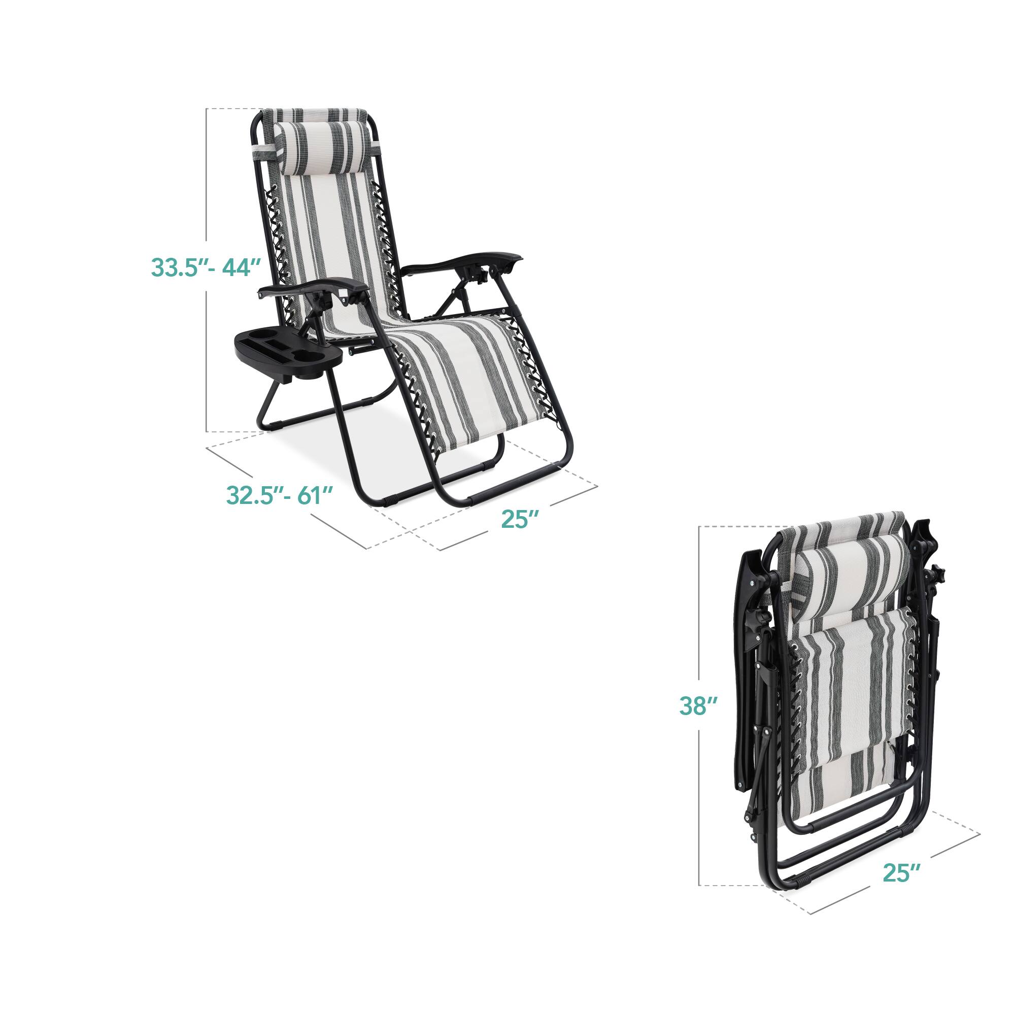 33.5" - 44"  
32.5" - 61"  
25"  
38"  
25"