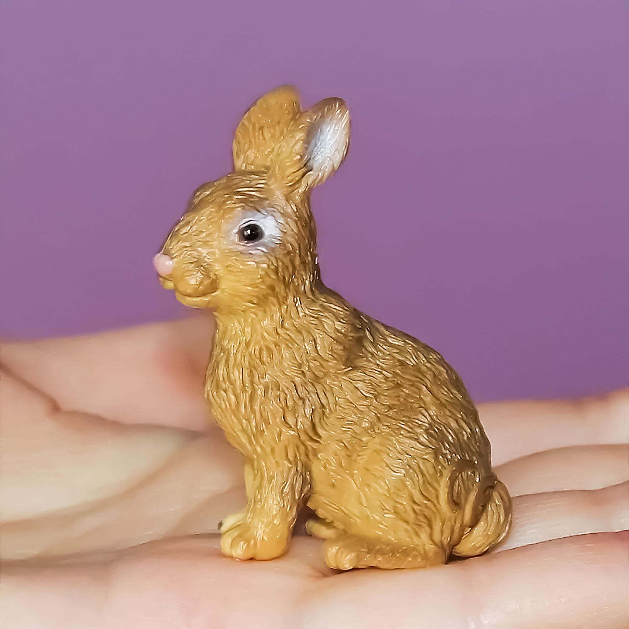 Alt View 10. Breyer - CollectA Wildlife Collection Miniature Figure | Rabbit - Brown.
