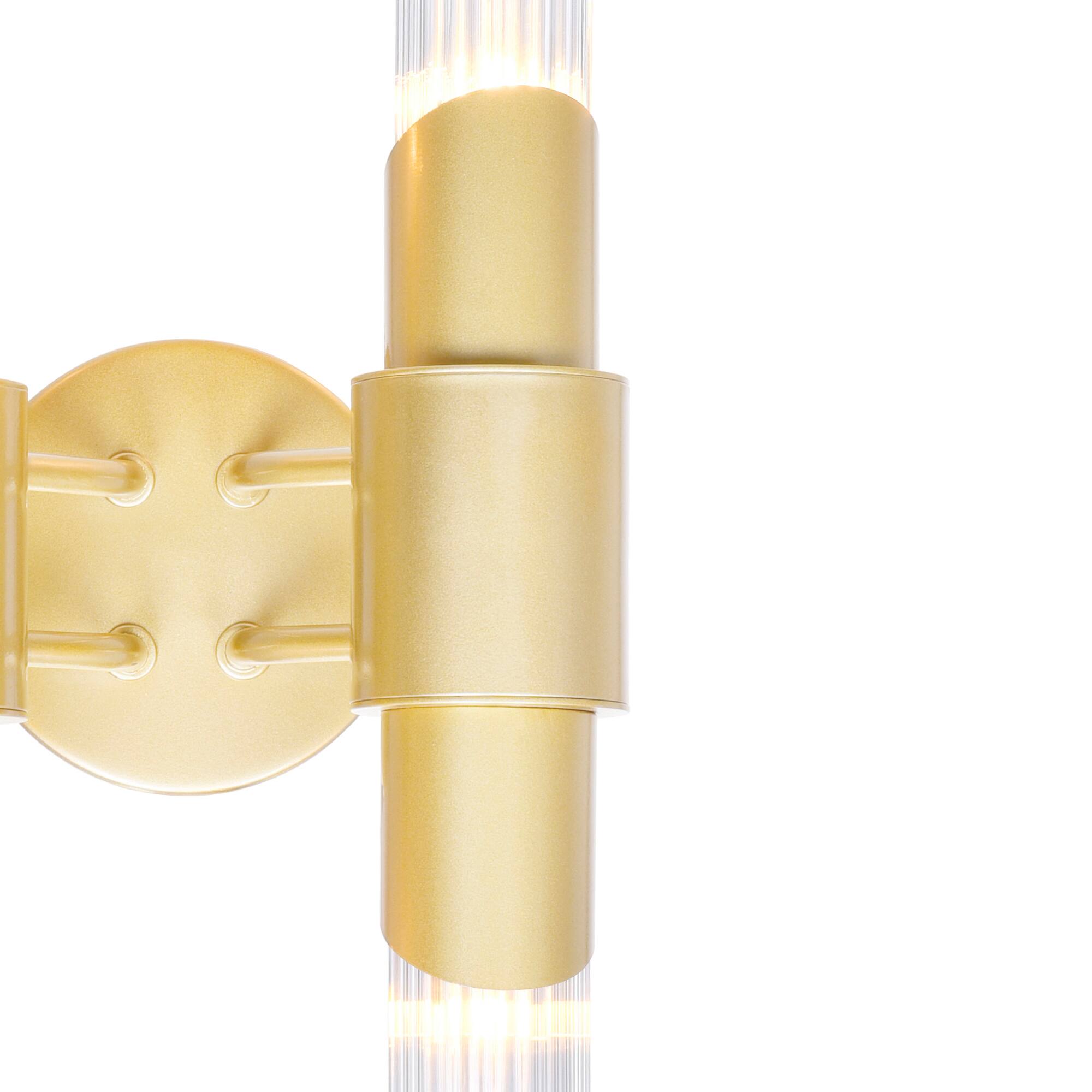 Back. CWI Lighting - Croissant 4 Light Wall Sconce With Satin Gold Finish - Satin Gold.