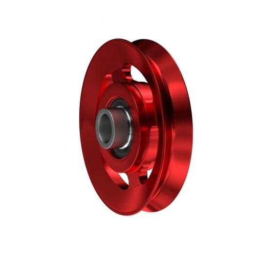 Angle. Mikolo - Pulley system for home gym, Aluminum Pulley Wheel Universal Alloy Bearing for Cable Machine Gym Equipment Part 18PCS - Red.