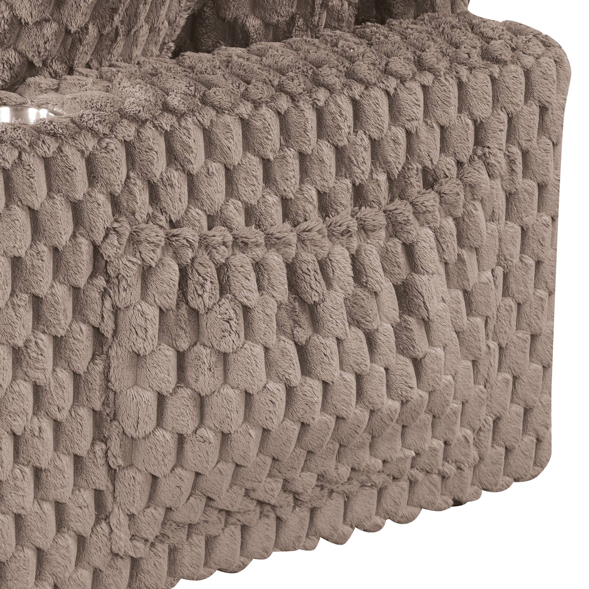 Alt View 4. Vaczon - 58-Inch Oversized Chaise Lounge Sofa Bed with Cup Holders and Storage Pocket for Living Room - Taupe Beige.