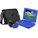 Left. Ematic - 7" Portable DVD Player with Swivel Screen - Blue.