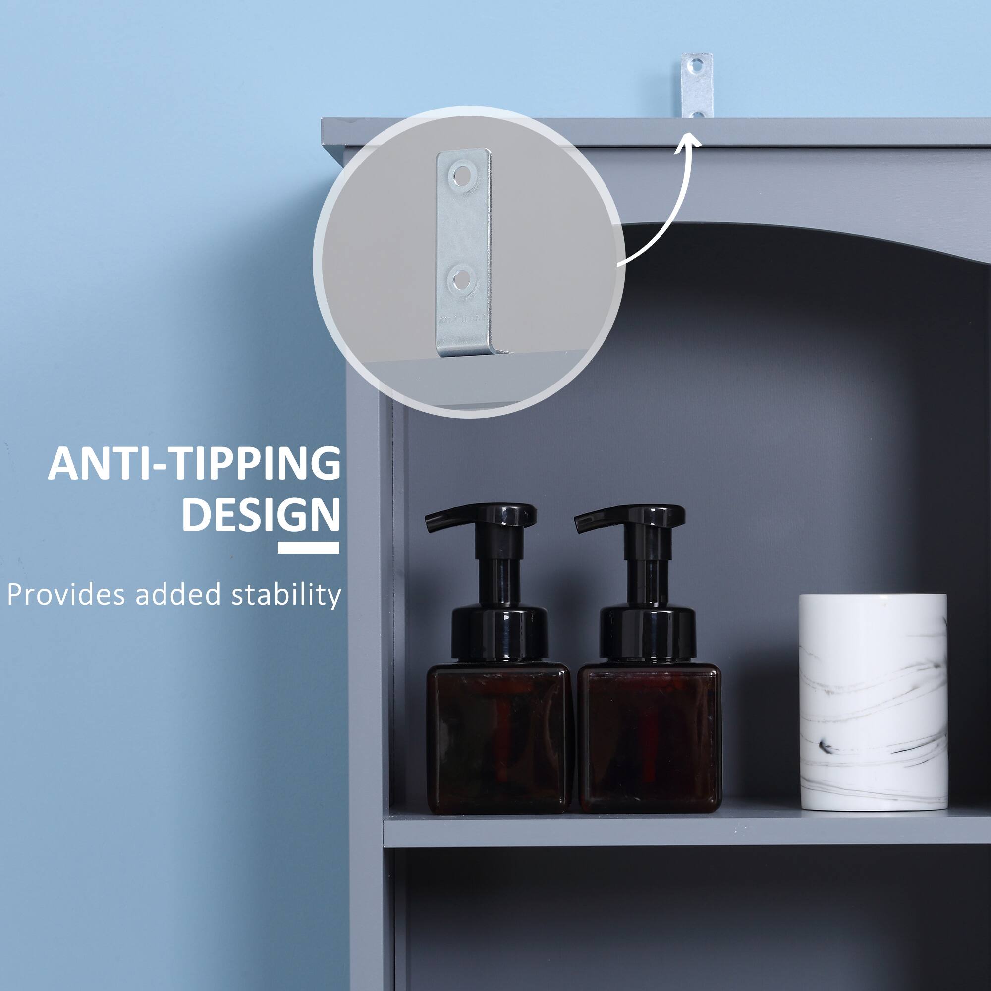 ANTI-TIPPING DESIGN
Provides added stability