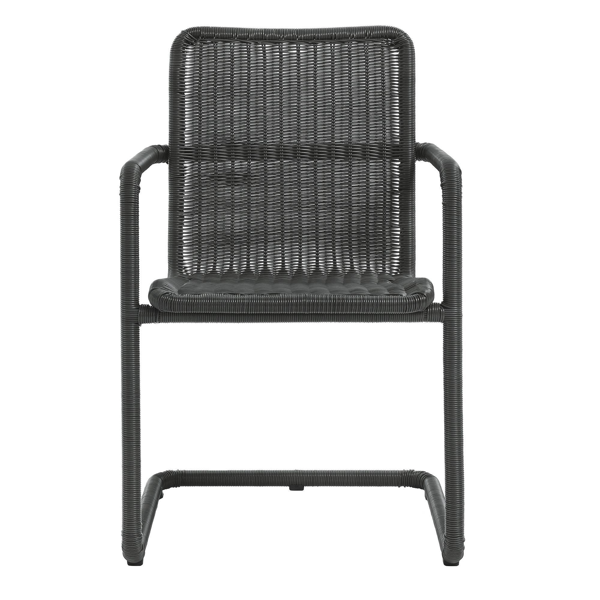Alt View 5. Modway - Abacus Outdoor Patio Wicker Dining Chairs Set of 2 by Modway - Slate.