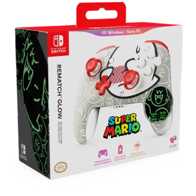PDP Switch Rematch Glow Wireless Controller Mario PDP Switch Rematch Glow Wireless Controller Mario