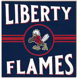 Jardine - Liberty Flames 10'' x 10'' Retro Team Sign - Navy