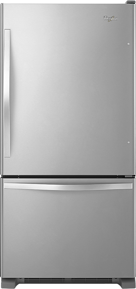 Whirlpool 21 9 Cu Ft Bottom Freezer Refrigerator Stainless Steel Wrb322dmbm Best Buy