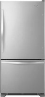 Whirlpool - 21.9 Cu. Ft. Bottom-Freezer Refrigerator - Stainless Steel - Front_Zoom