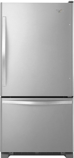Front Zoom. Whirlpool - 21.9 Cu. Ft. Bottom-Freezer Refrigerator - Stainless Steel.