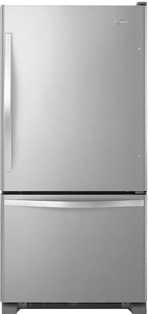 Front Zoom. Whirlpool - 21.9 Cu. Ft. Bottom-Freezer Refrigerator - Stainless Steel.