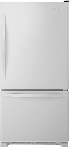 Whirlpool - 21.9 Cu. Ft. Bottom-Freezer Refrigerator - White on White