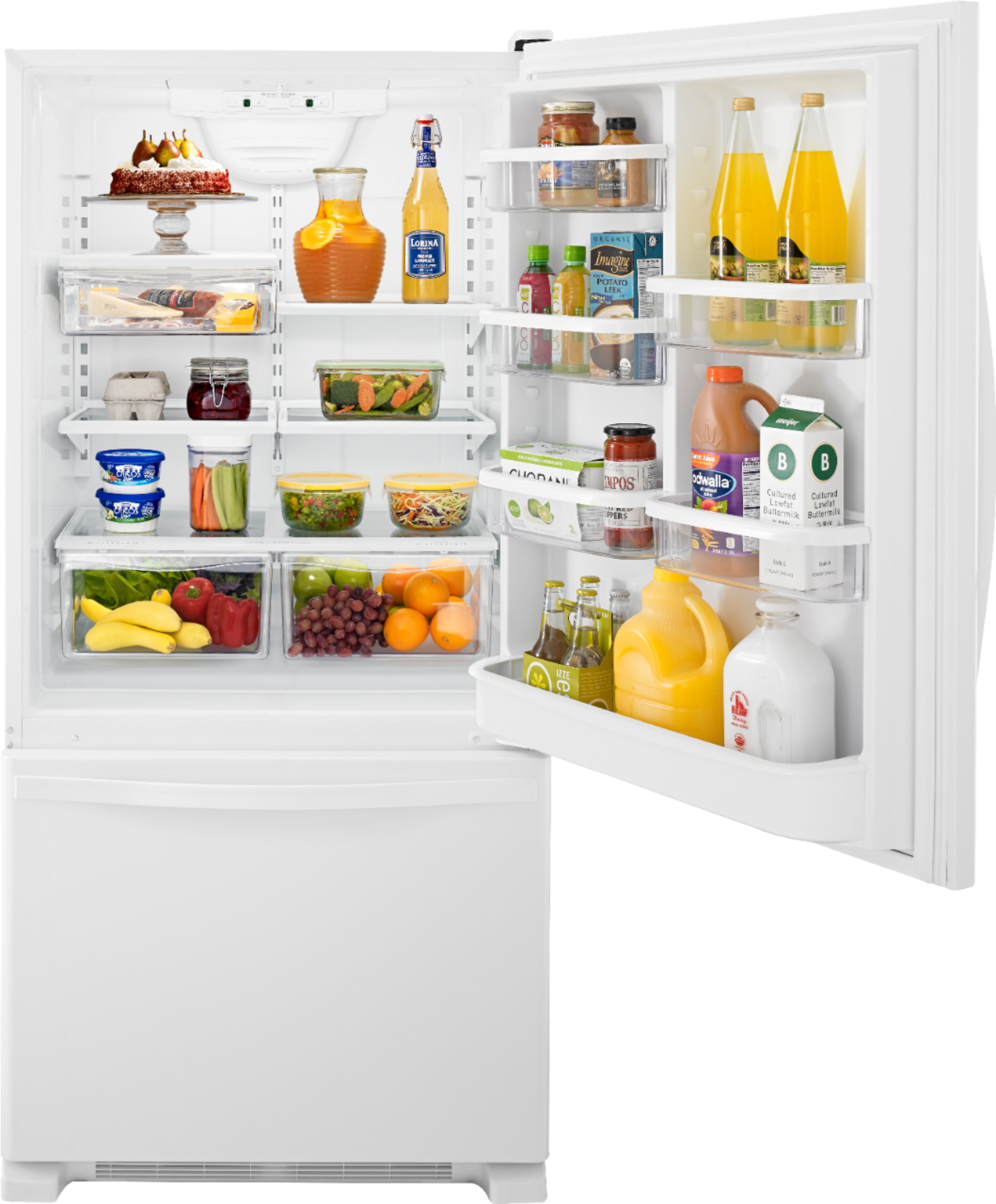 Best Buy: Whirlpool 21.9 Cu. Ft. Bottom-Freezer Refrigerator White on ...