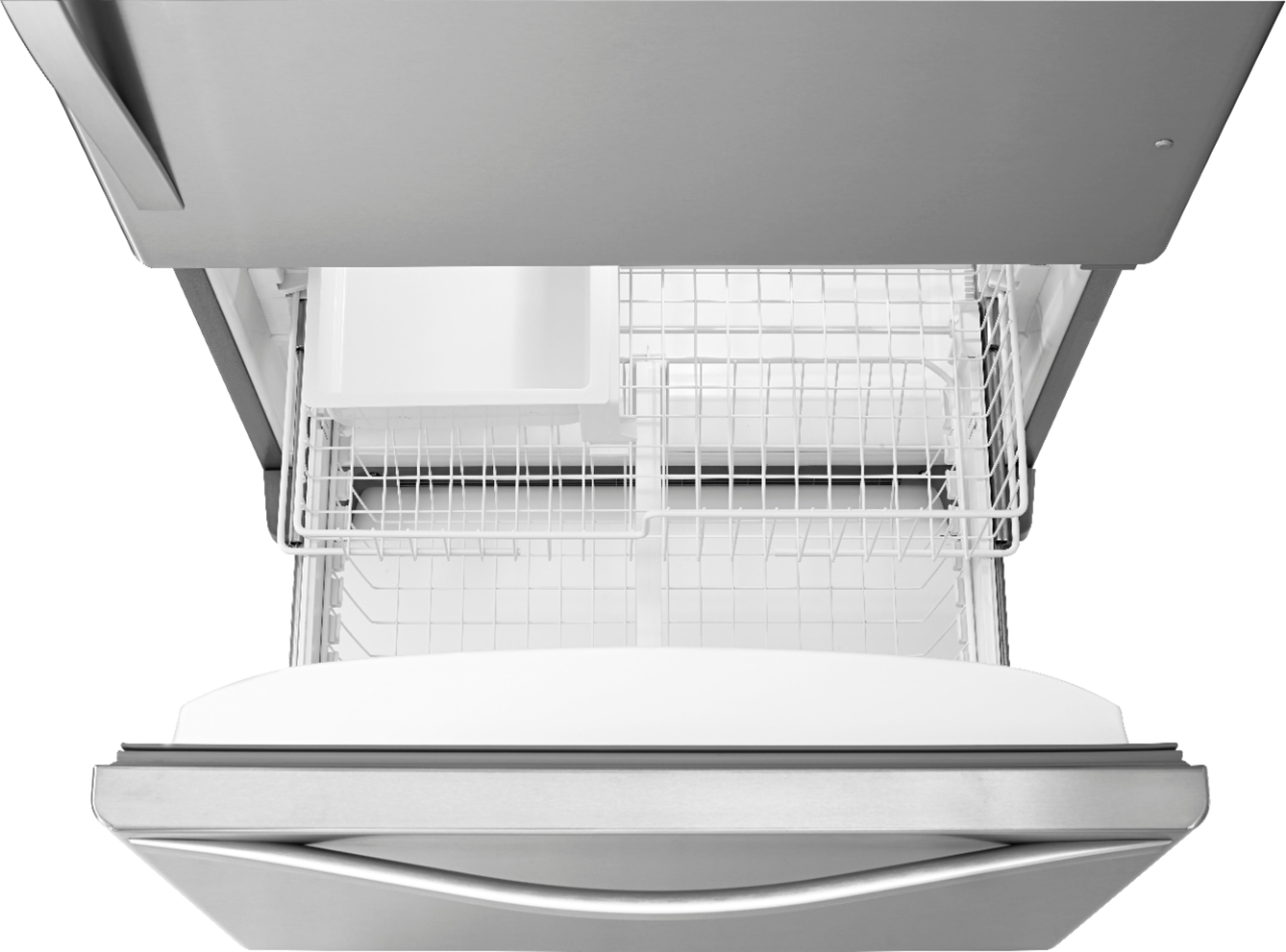 VÄLGRUNDAD Bottom-freezer refrigerator, Stainless steel, 19 cu.ft