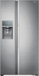 Front Zoom. Samsung - 28.5 Cu. Ft. Side-by-Side Refrigerator with Food Showcase Door and Thru-the-Door Ice and Water - Stainless Steel.