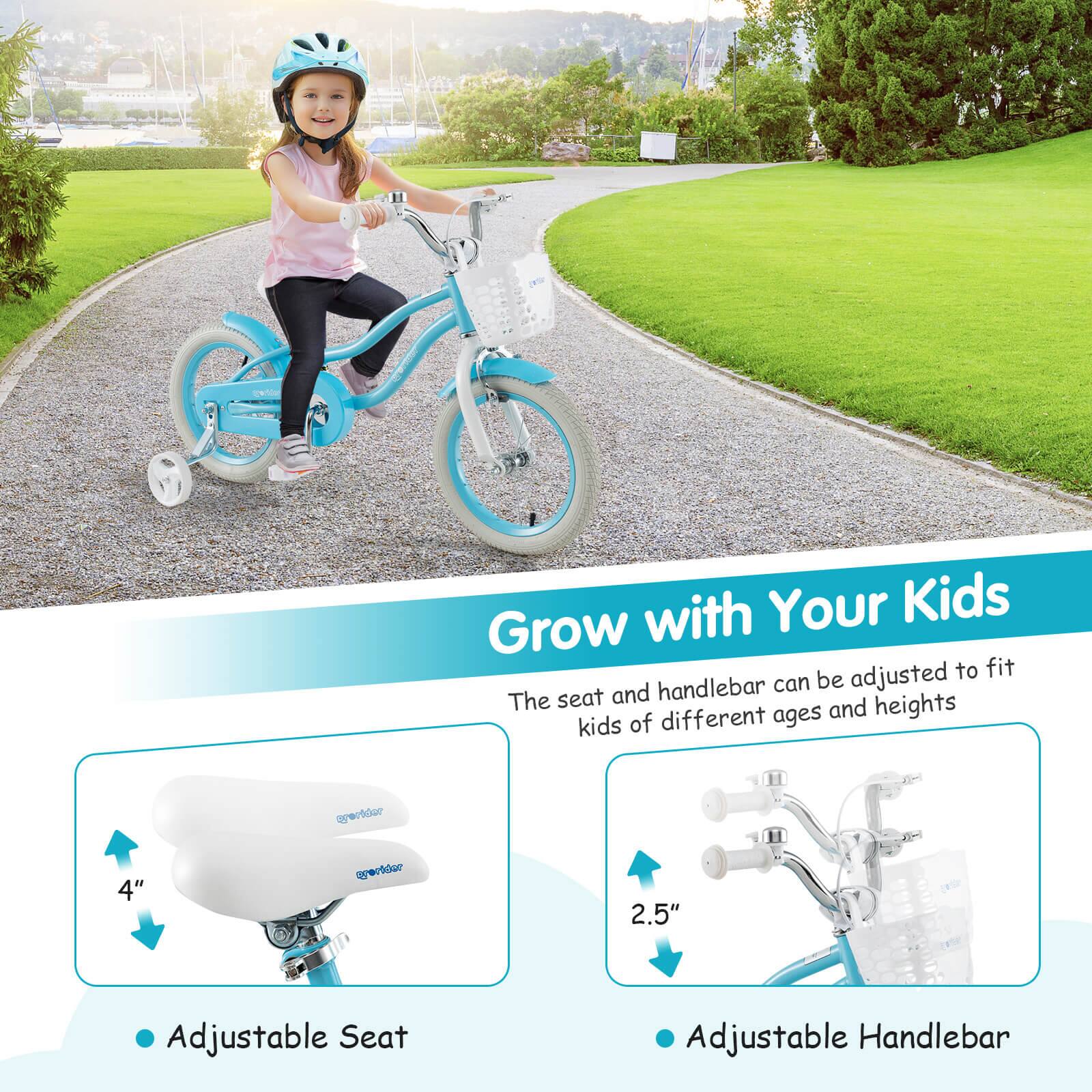 Grow with Your Kids

The seat and handlebar can be adjusted to fit kids of different ages and heights

- Adjustable Seat
  - 4"

- Adjustable Handlebar
  - 2.5"