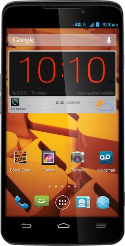  Boost Mobile - ZTE MAX 4G No-Contract Cell Phone - Black/Gray