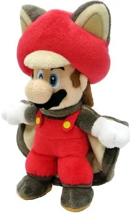 Front. Little Buddy - Little Buddy Super Mario Bros. Flying Squirrel Mario 9" Plush - Collectibles - Multicolor.
