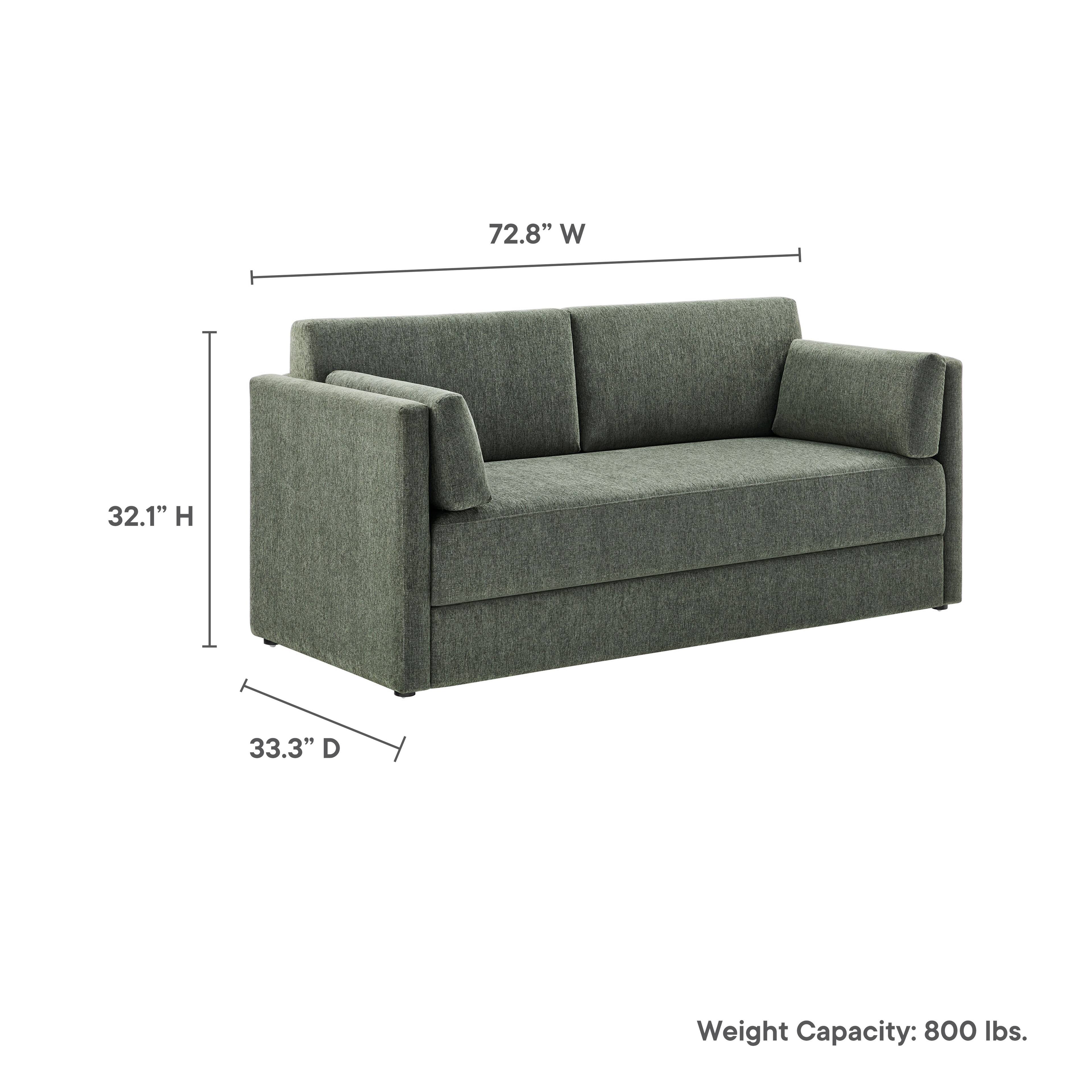 72.8" W  
32.1" H  
33.3" D  
Weight Capacity: 800 lbs.