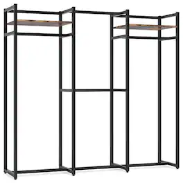 Kadyn - Freestanding Closet Organizer, Large Garment Clothes Rack - Black