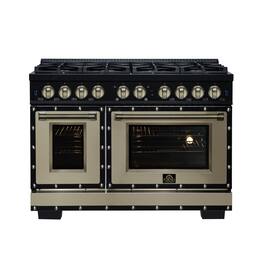 Forno Appliances - Valente 48" Dual Fuel Range - Black