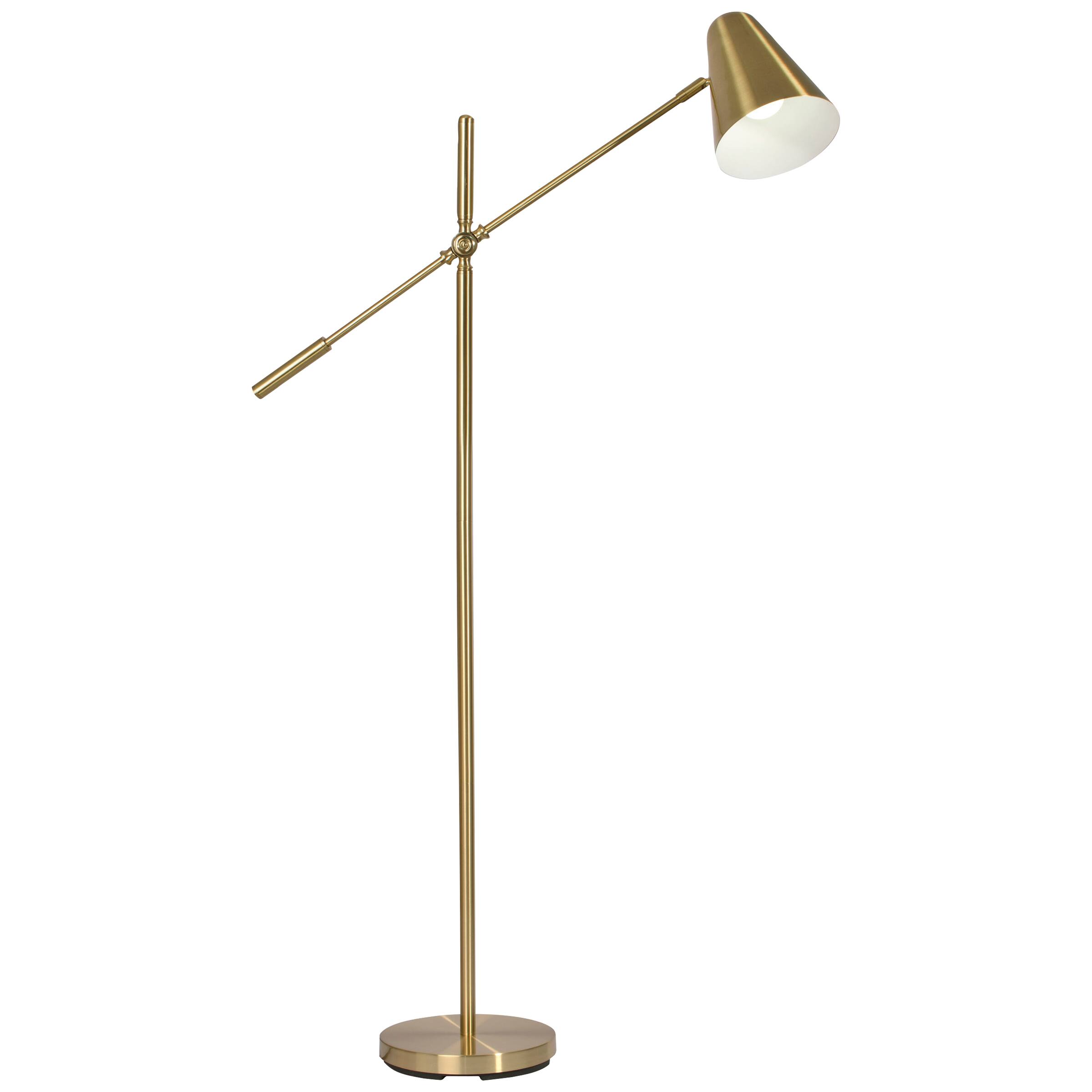 Alt View 20. OttLite - Archer LED Floor Lamp - Satin Brass.
