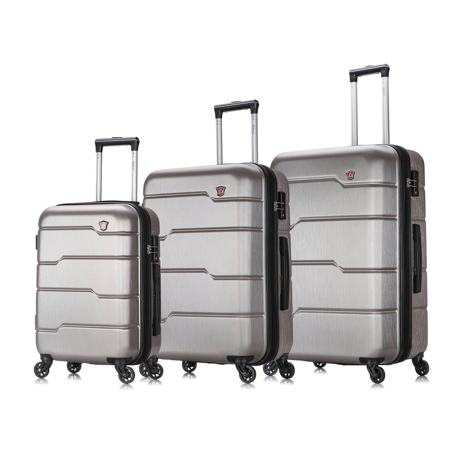 "DUKAP - Rodez Lightweight Hardside 3 Piece Luggage Set 20""/24""/28"" - Silver" price history on PriceWatchPro