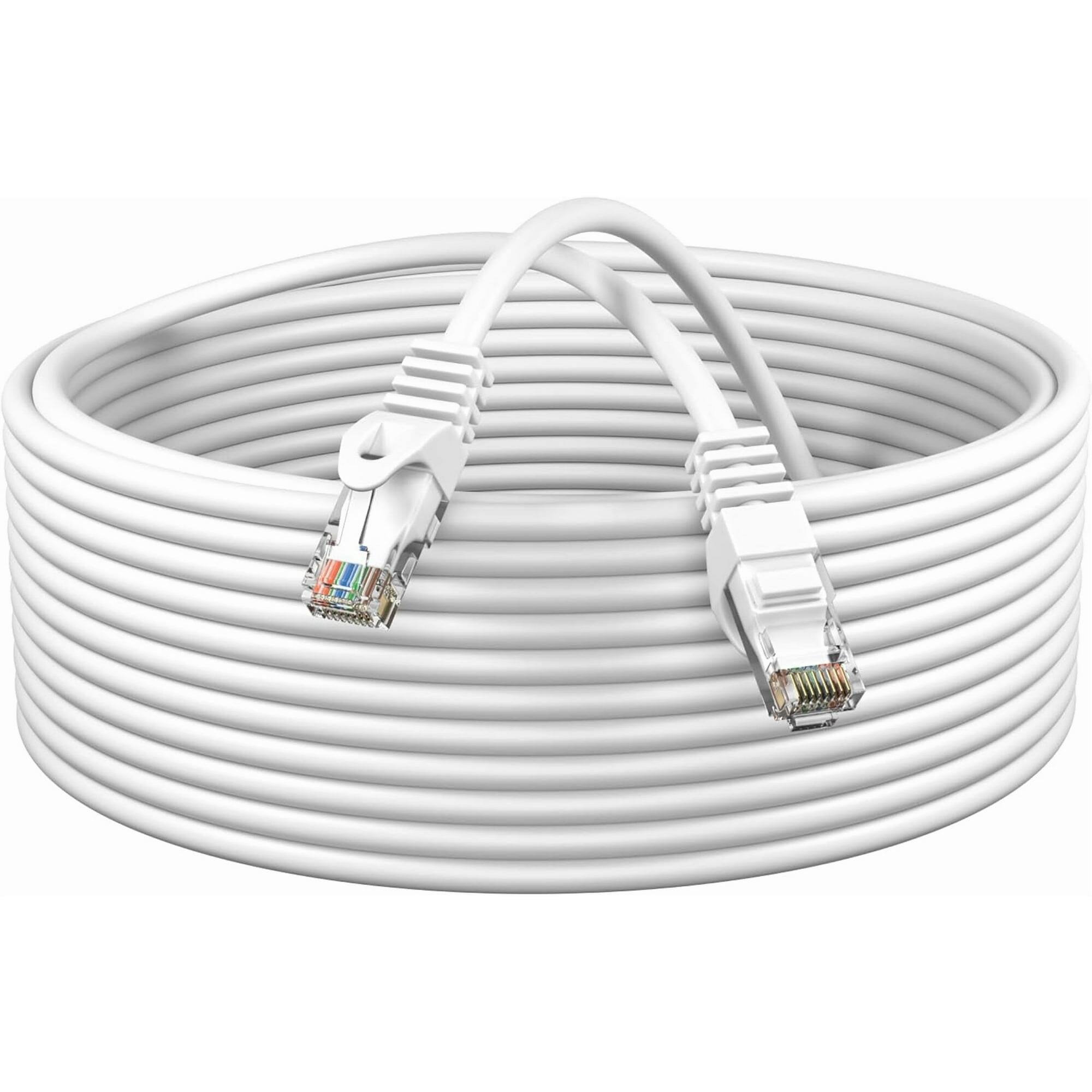 Alt View 4. Cables Direct Online - 20 Pack Cat5e Ethernet Patch Cable 20 ft RJ45 350MHz 1Gbps LAN Network Cord for Modem Router Internet - White.