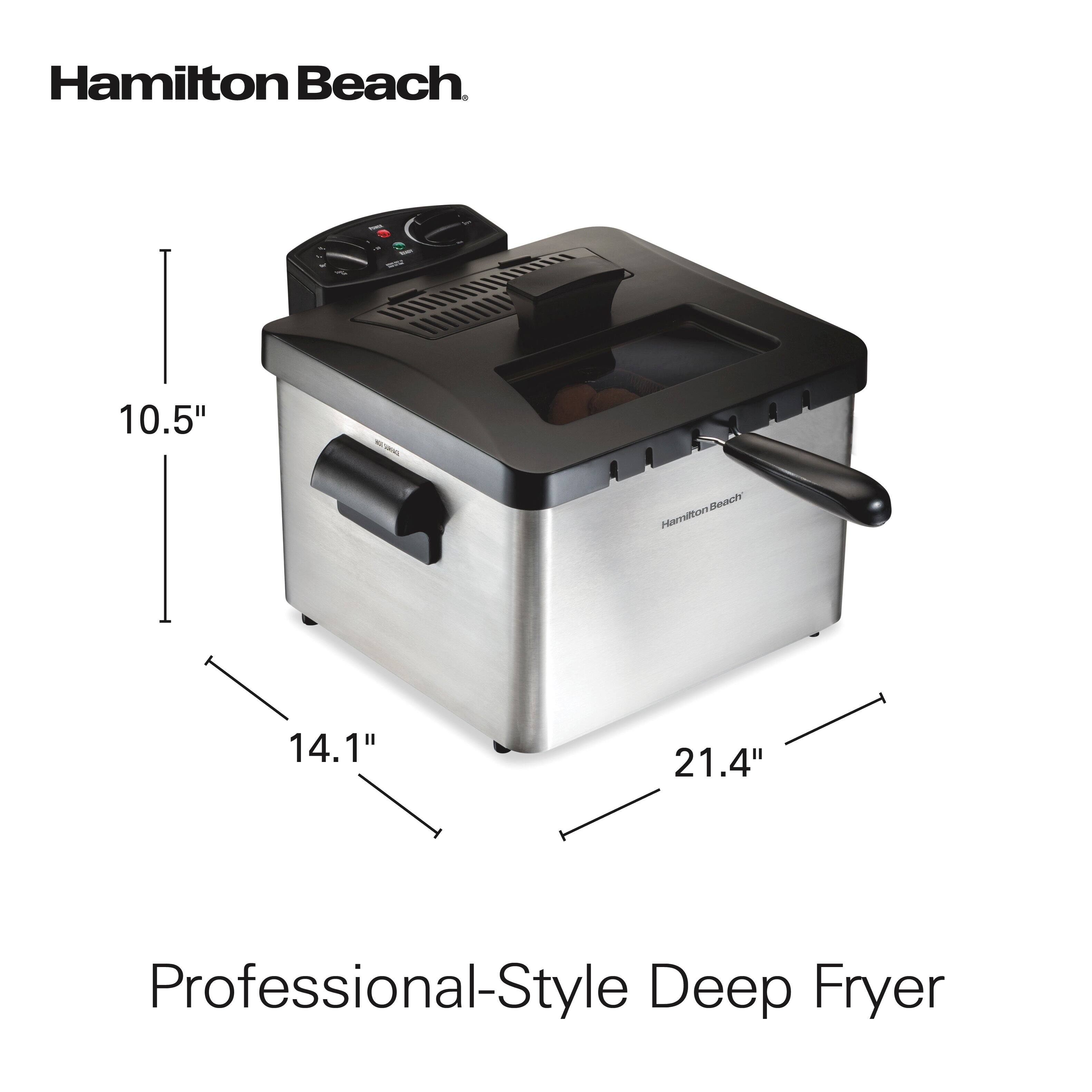 Hamilton Beach  
10.5" x 14.1" x 21.4" Professional-Style Deep Fryer