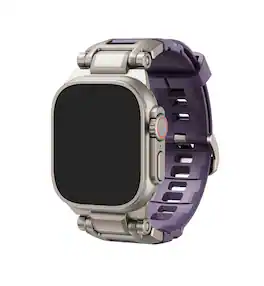 Dexnor - Band for Apple Watch Ultra 2/1 49mm, Series 10 46mm, 9/8/7 45mm, SE2/SE/6/5/4 44mm, 3/2/1 42mm Rugged Metal Connector - Phantom Purple
