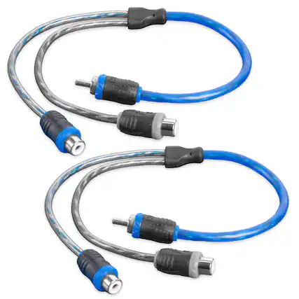 Front. NVX - XIV2F Oxygen Free Copper 1 Male to 2 Female Y-Adapter Twisted Pair V-Series Audio RCA Audio Interconnect Cable (2-Pack).