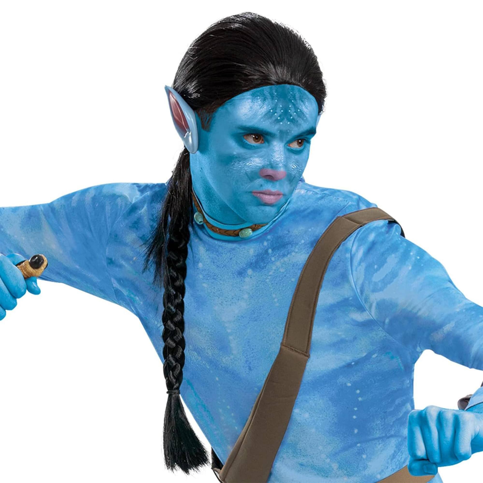 Alt View 2. Disguise - Avatar 2 Jake Sully Reef Look Deluxe Adult Costume | L/XL (42-46) - Blue.