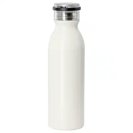 Front. Gibson - Gibson Home Marina 20oz Stainless Steel Thermal Bottle with Acrylic Lid in Cream - Cream.