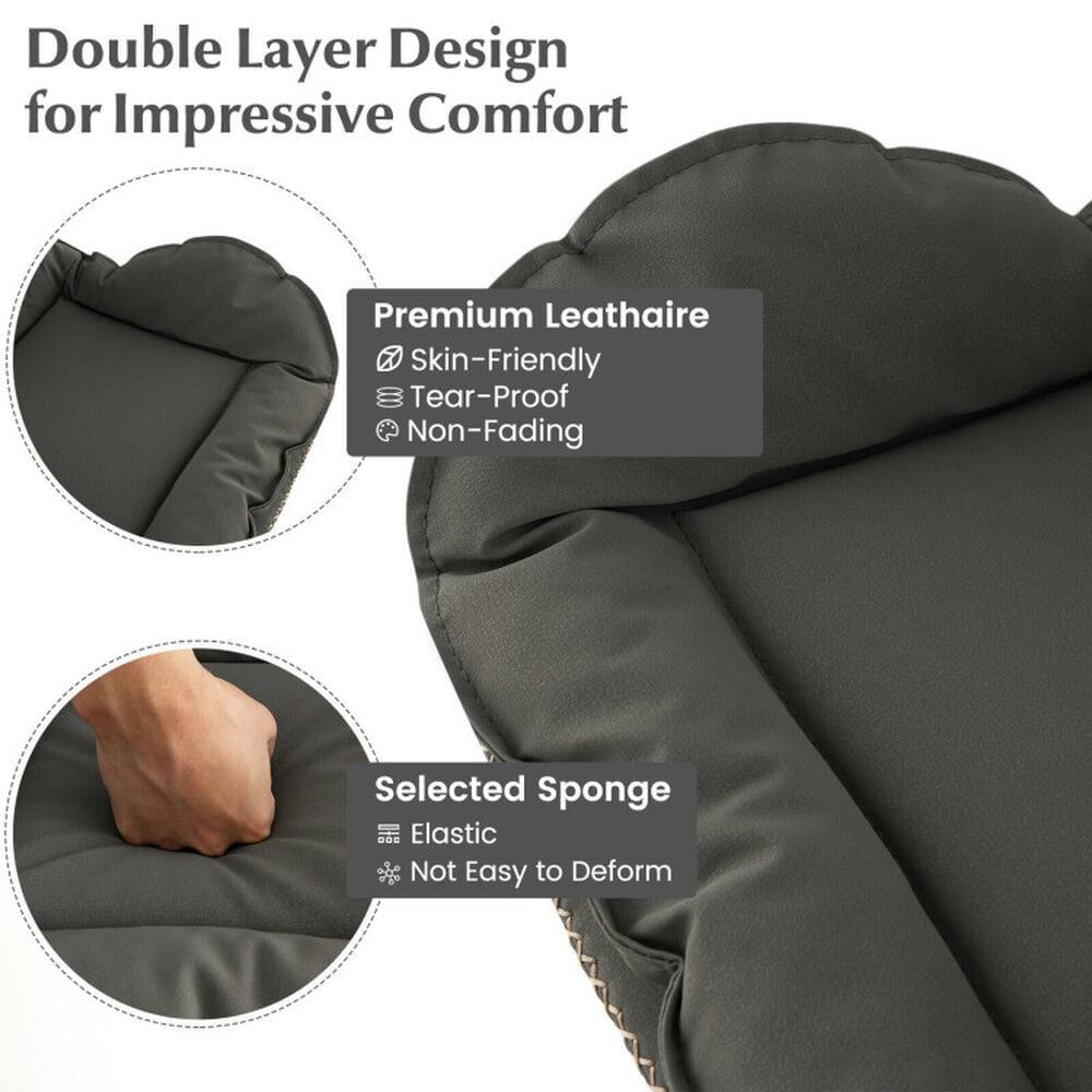 Double Layer Design for Impressive Comfort

Premium Leathaire
- Skin-Friendly
- Tear-Proof
- Non-Fading

Selected Sponge
- Elastic
- Not Easy to Deform