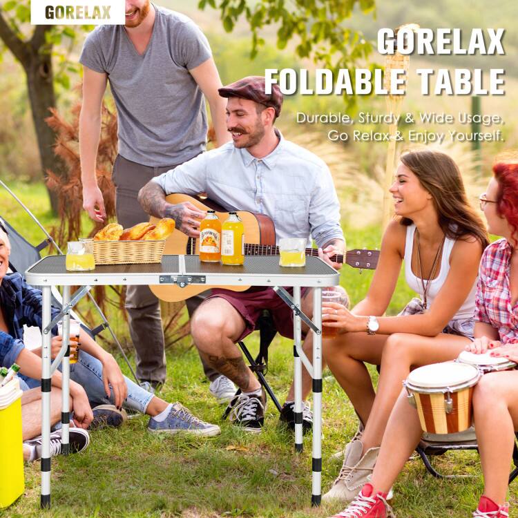GORELAX FOLDABLE TABLE  
Durable, Sturdy & Wide Usage, Go Relax & Enjoy Yourself.