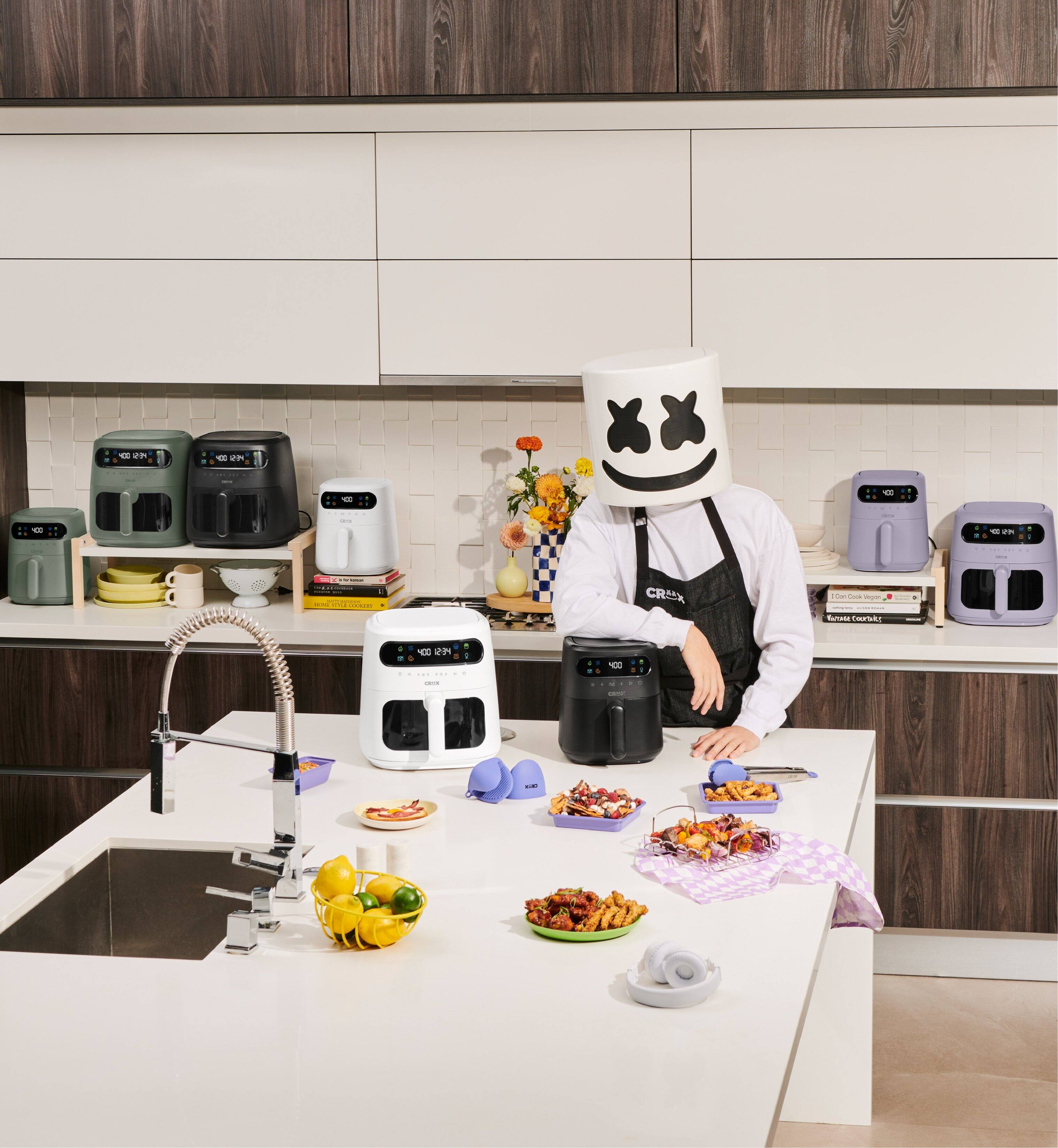 Alt View 18. CRUX - 8-qt. Digital Air Fryer Kit with TurboCrisp - Black.