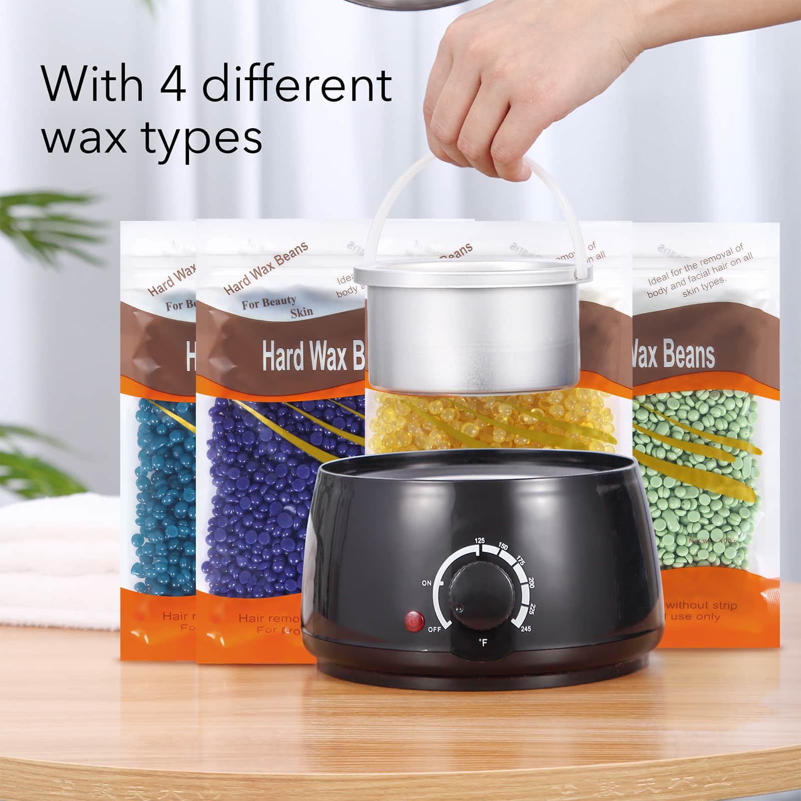 HOM Plug in Wax Warmer Home Waxing Kit Wax Warmer for Hair Removal