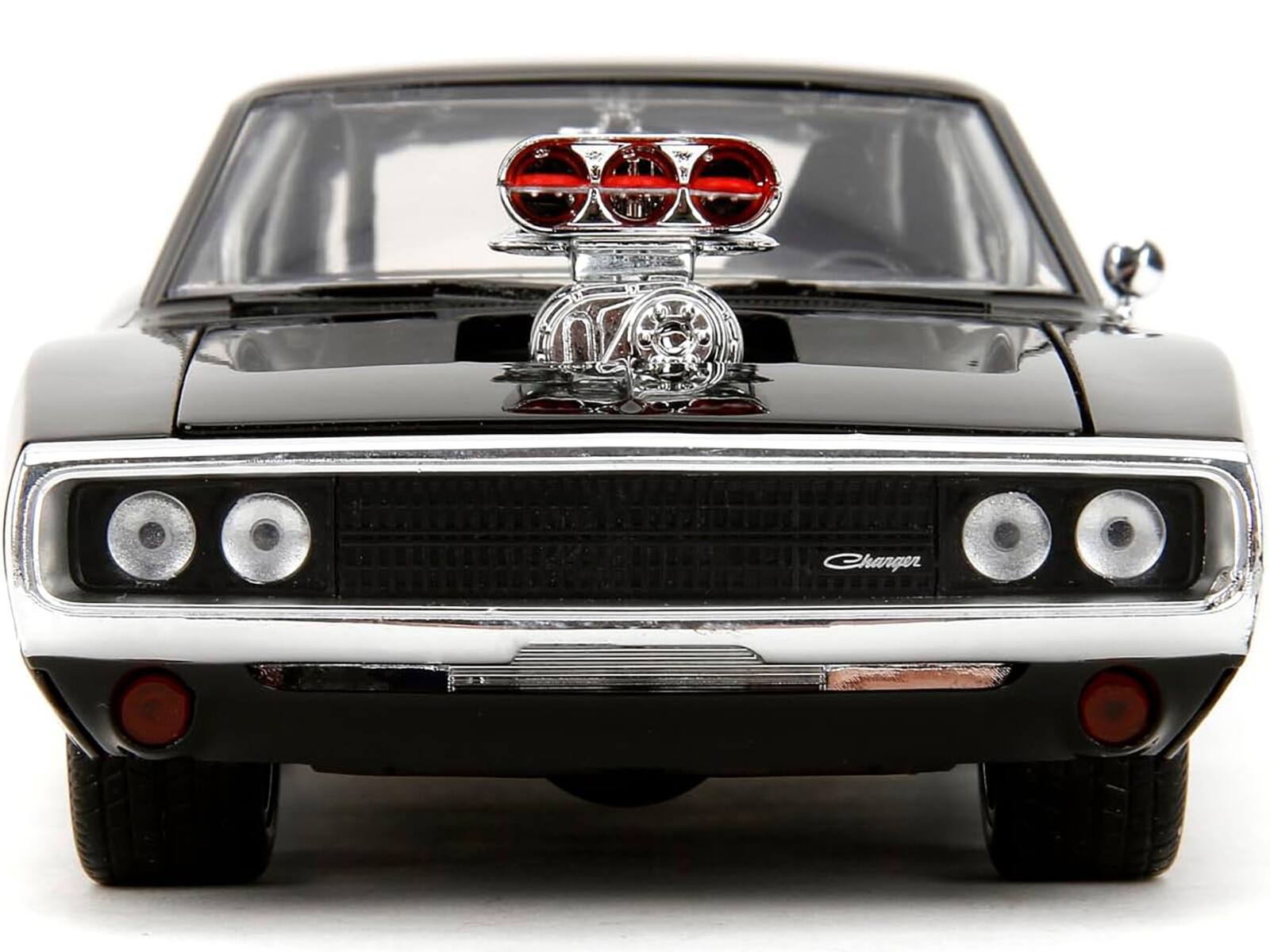 Alt View 4. Jada - Dodge Charger R/T Black with Dom Figure "Fast & Furious" (2009) Movie "Hollywood Rides" Series 1/24 Model Car by Jada.
