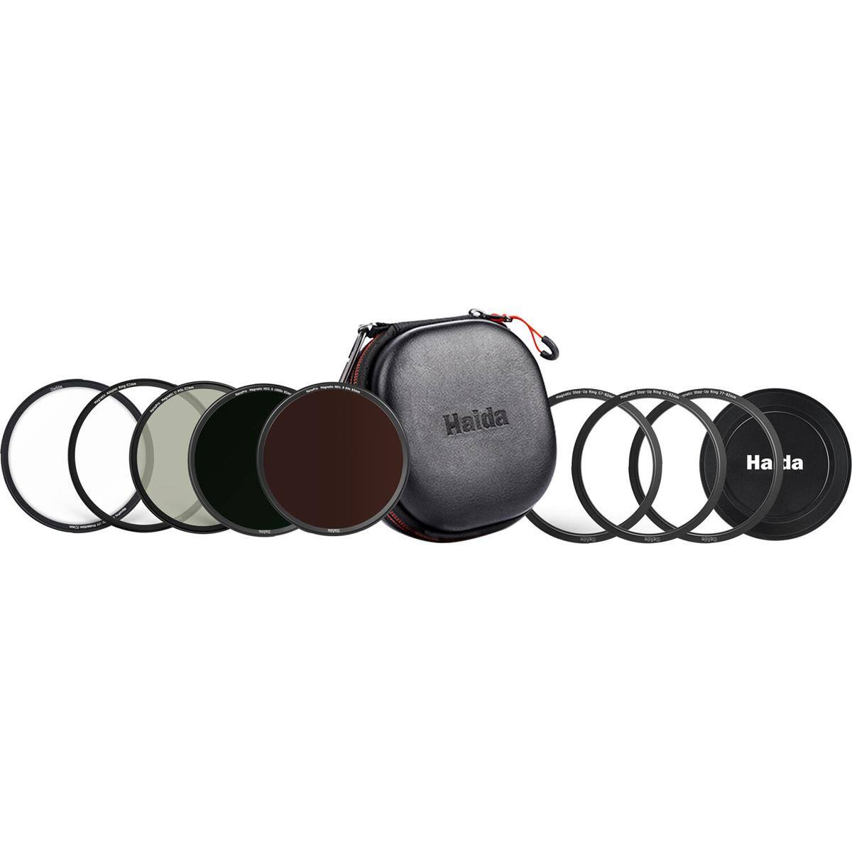 Front. Haida - Haida NanoPro 82mm Magnetic UV + CPL + ND Filter Kit - Black.