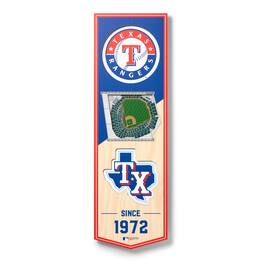 YouTheFan - Texas Rangers 6'' x 19'' 3D StadiumView Banner - Multicolor