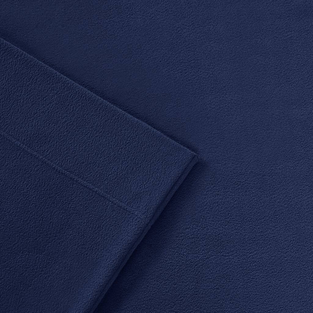 Alt View 5. Gracie Mills - Gracie Mills Seraphina Anti-Pill Micro Fleece Sheet Set with 3M Scotchgard treatment - Navy.